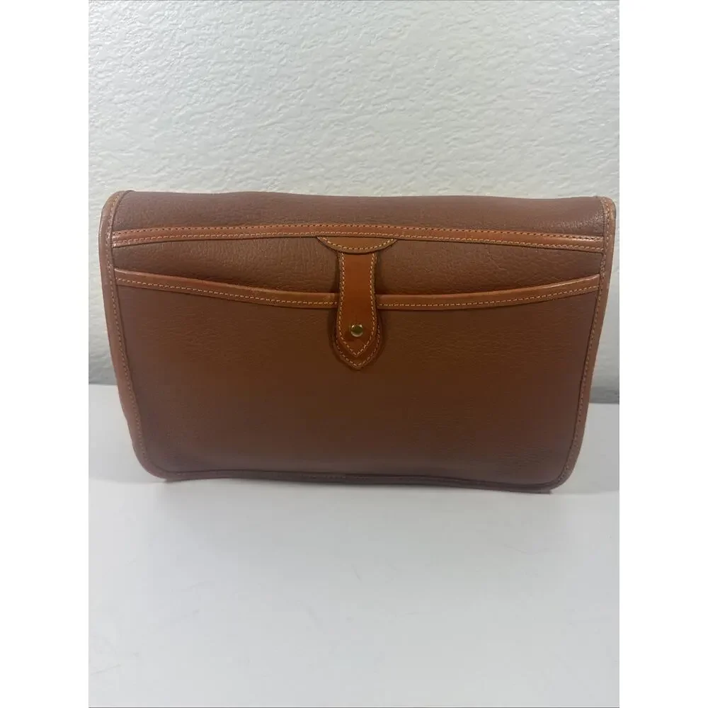 Dooney & Bourke Leather Messenger Surrey Cross Body Bag Brown
